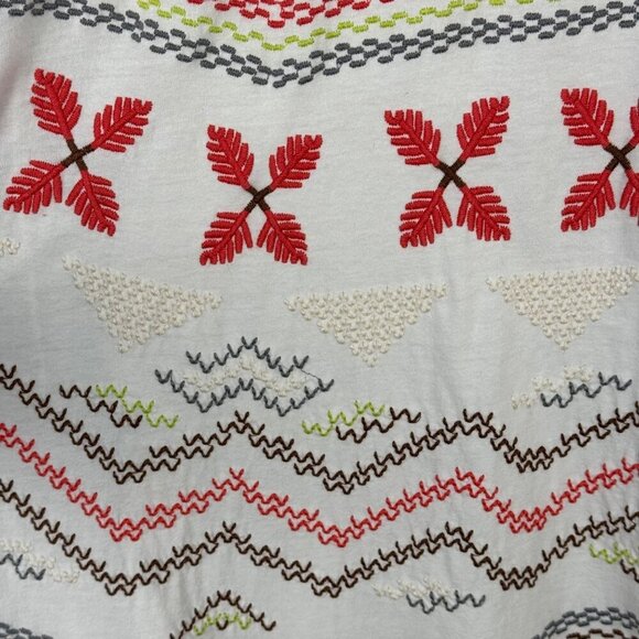 Johnny Was Open Front Cardigan XS Embroidery Southwestern Cotton Multicolor EUC - Picture 6 of 12